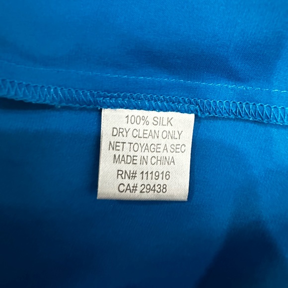 Yumi Kim Vintage Silk Sleeveless Beaded stop Open Back Blue Black - Picture 6 of 6